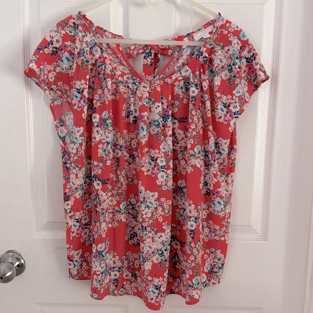 LC Lauren Conrad Floral Blouse - XL